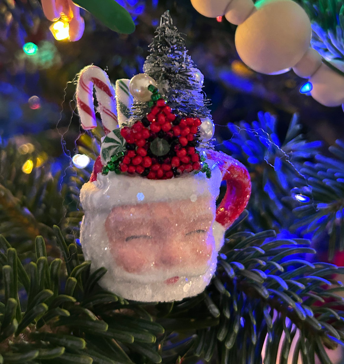 Miniature Santa Arrangement