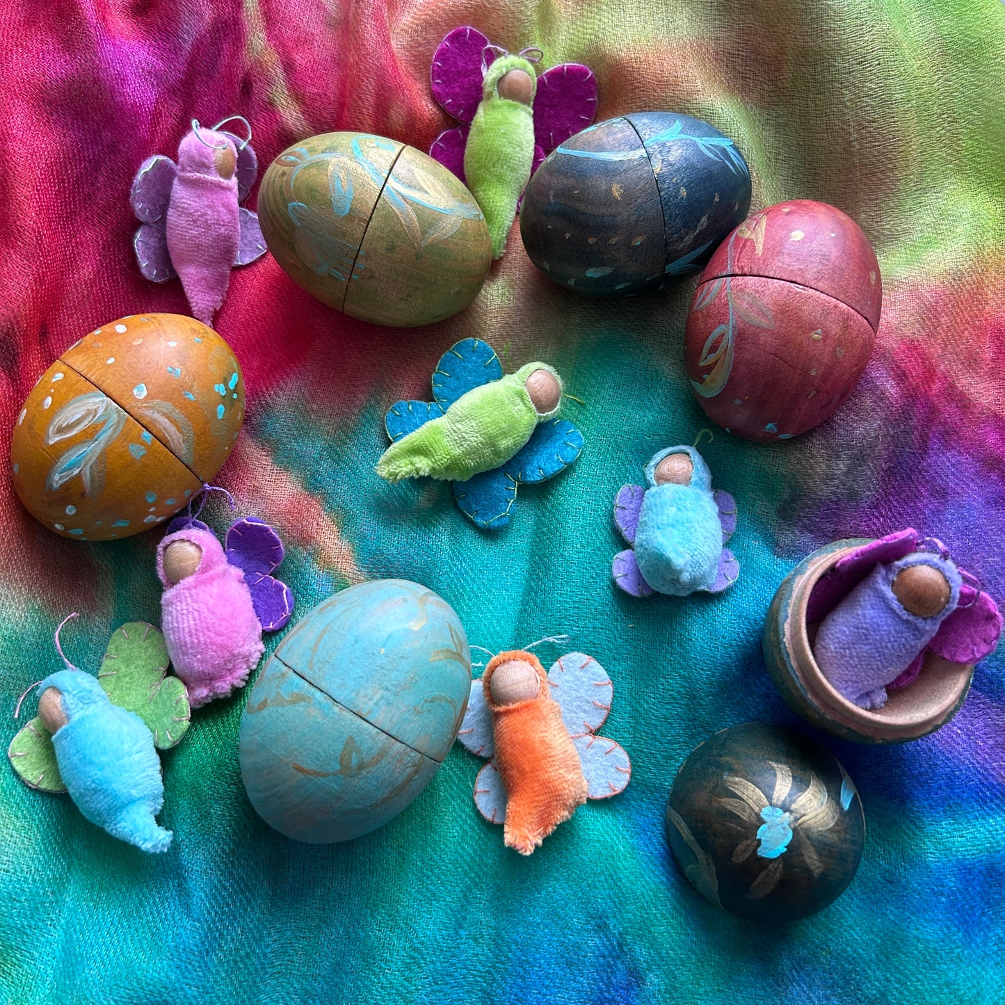 Baby Butterfly Fairy & Wooden Egg