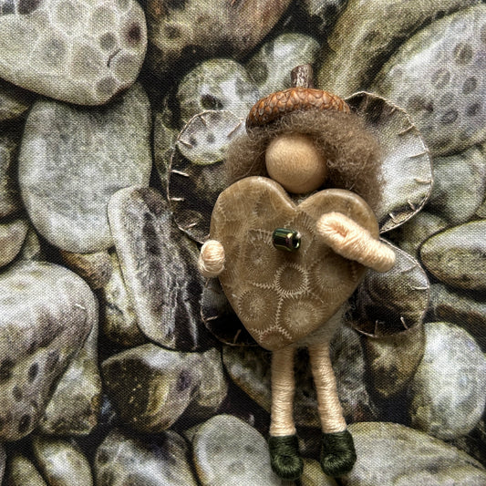 Petoskey Stone Fairy & Stone Set (Style 1)