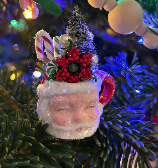 Miniature Santa Arrangement