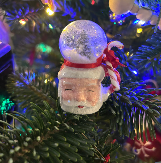 Miniature Santa Snow Globe